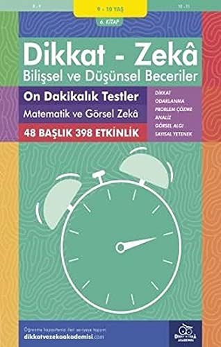 12258395-L.jpg On Dakikalık Testler Matematik ve Görsel Zeka ( 9 - 10 Yaş 6.Kitap - 398 Etkinlik );Dikkat – Zekâ & Bilişsel ve Düşünsel Beceriler