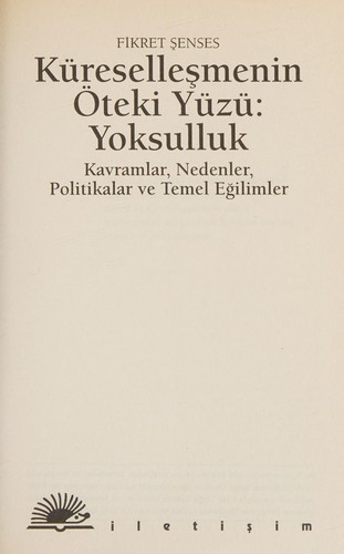 12926113-L.jpg Küreselleşmenin Öteki Yüzü Yoksulluk; Kavramlar, Nedenler, Politikalar ve Temel Eğilimler