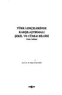 Karşılaştırmalı Şekil ve Cümle Bilgisi Türk Lehçelerinde; Cümle Tahlilleri