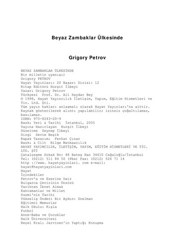 Beyaz Zambaklar Ülkesinde; Bir Milletin Uyanışı