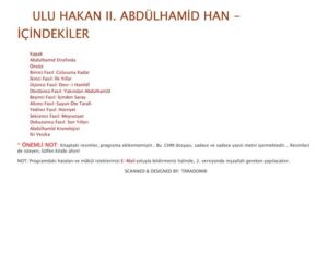 Ulu Hakan; İkinci Abdülhamid Han (Kod:43)