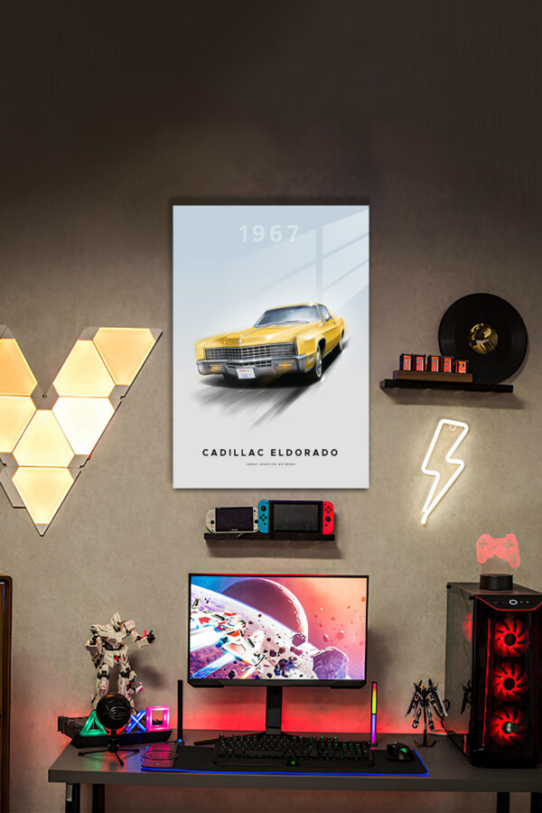 1967 Cadillac Eldorado Retro Metal Poster Tablo