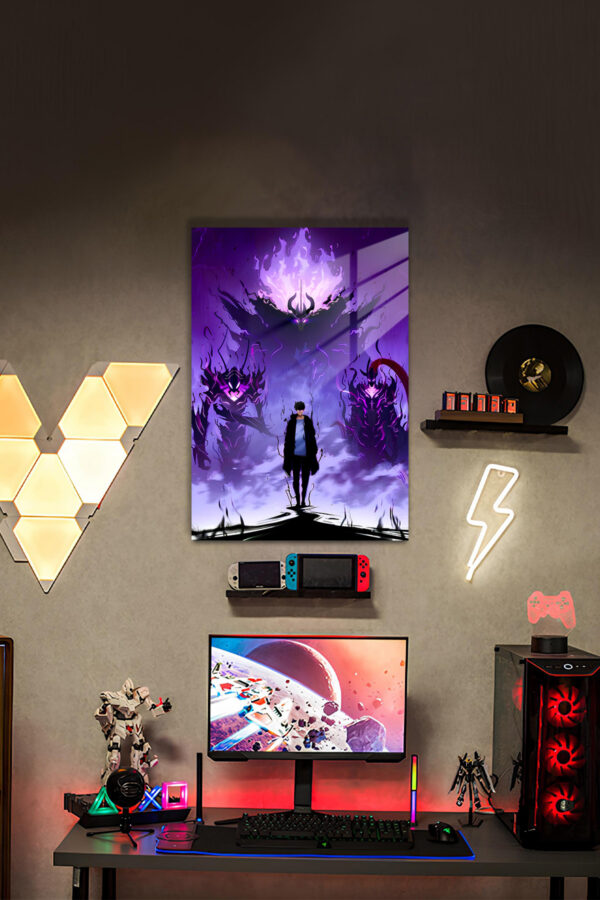Solo Leveling Temalı HD Metal Tablo Poster
