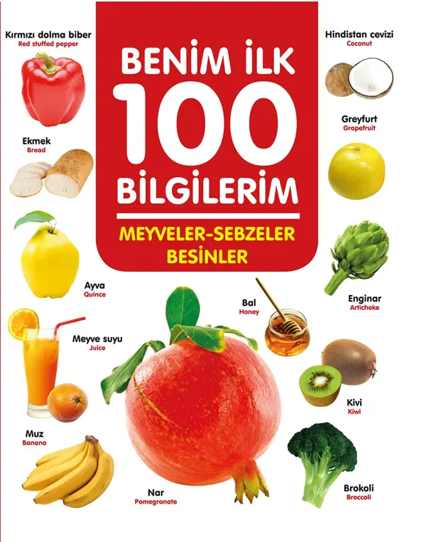 9786053034124.webp Meyveler-Sebzeler-Besinler - Benim İlk 100 Bilgilerim