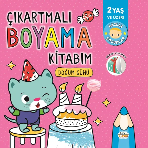 9786256650459.webp ÇIkartmalı Boyama Kitabım- Doğum Günü