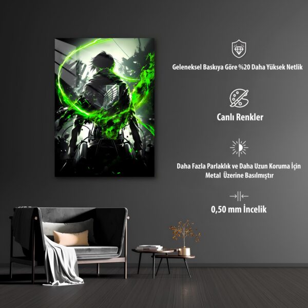 AOT Attack On Titan Temalı HD Metal Tablo Poster