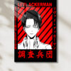 AoT Levi Ackerman Temalı HD Metal Tablo Poster