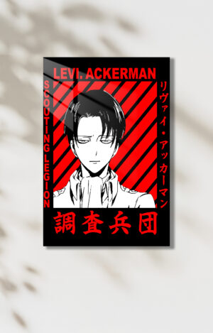 AoT Levi Ackerman Temalı HD Metal Tablo Poster