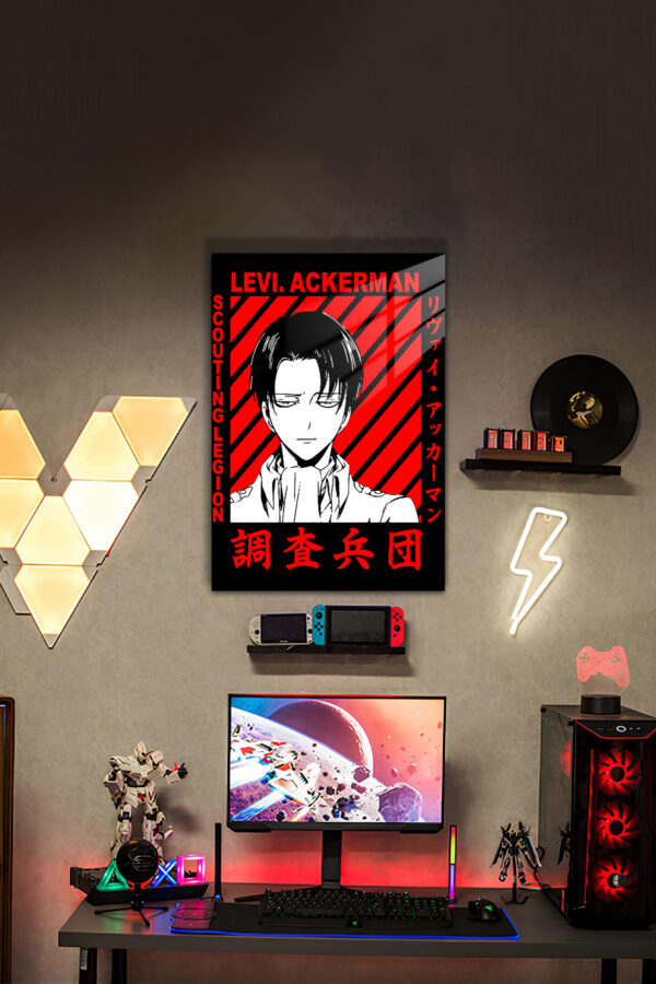 AoT Levi Ackerman Temalı HD Metal Tablo Poster