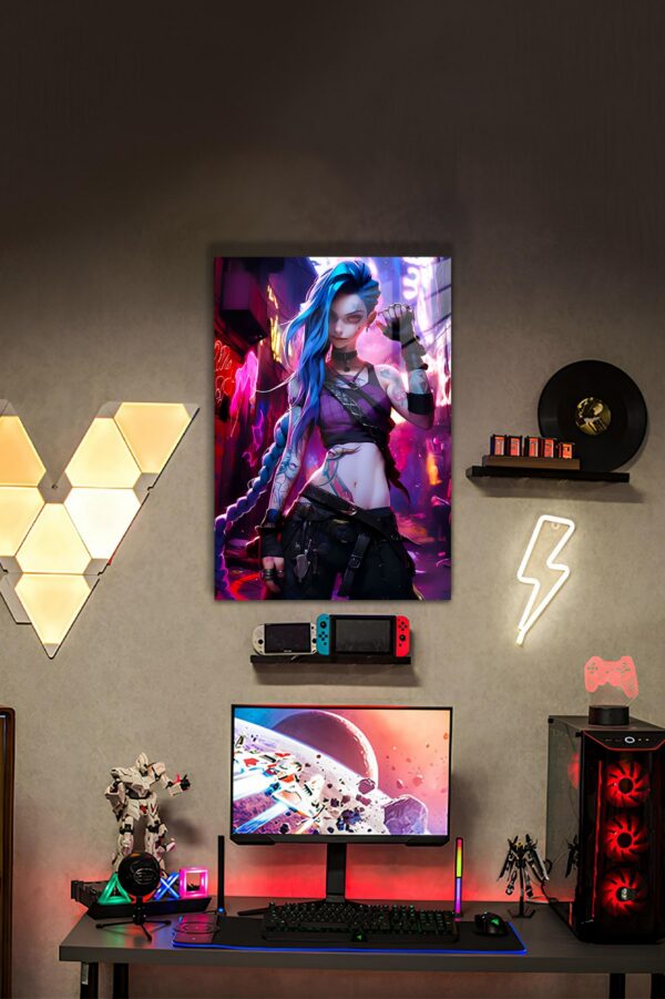 Arcane Jinx Temalı HD Metal Tablo Poster