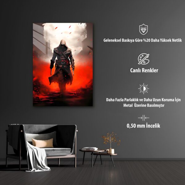 Assasin Creed Temalı HD Metal Tablo Poster