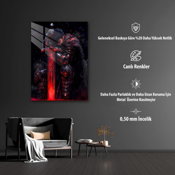 Berserk Guts Temalı HD Metal Tablo Poster