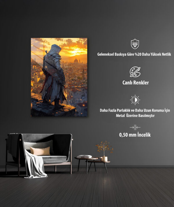GoW Kratos Temalı HD Metal Poster (Kopya)