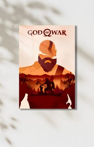 GoW Kratos HD Metal Tablo Poster
