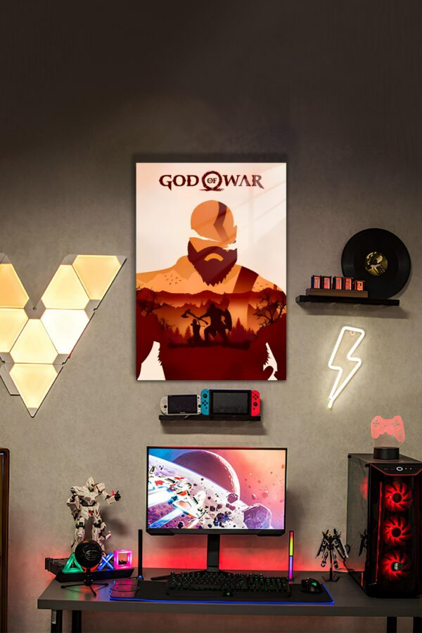 GoW Kratos HD Metal Tablo Poster