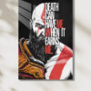 GoW Kratos Temalı HD Metal Poster