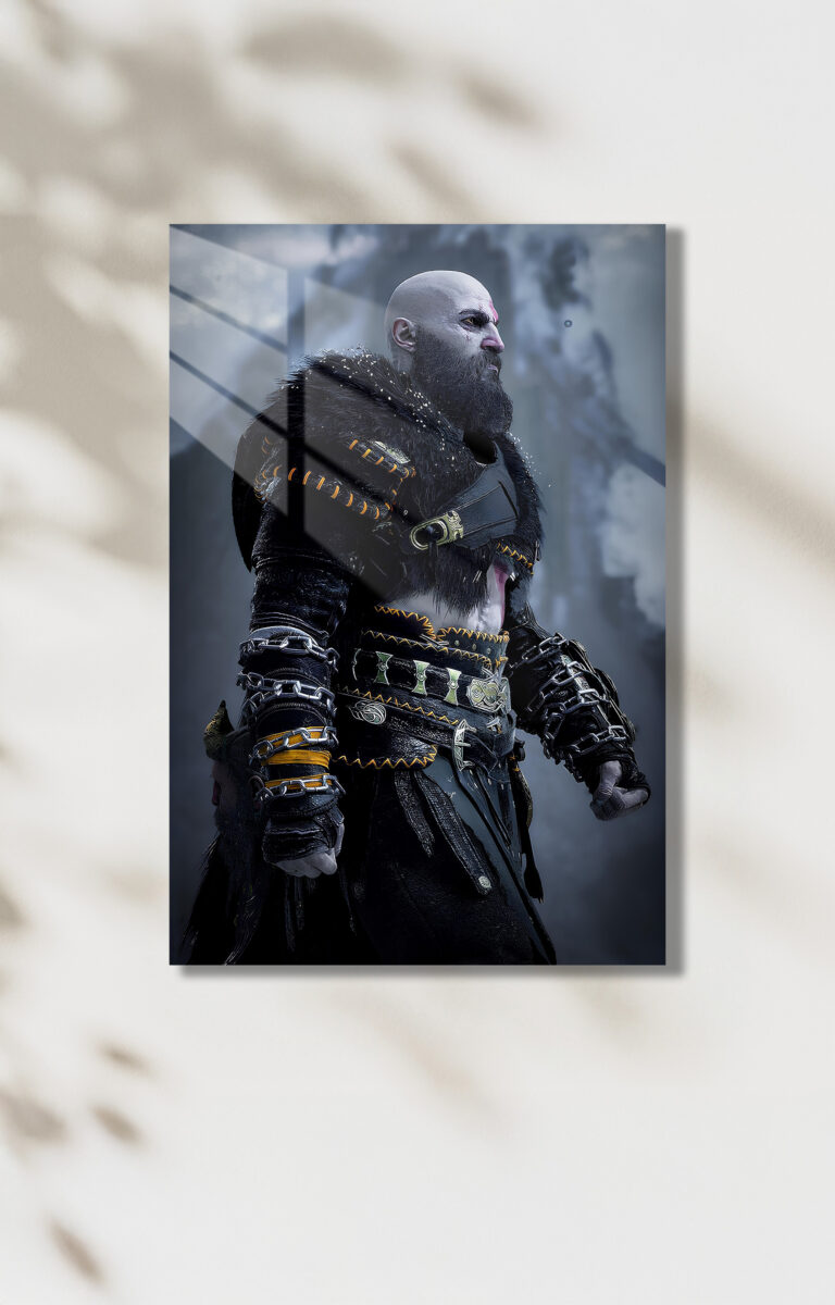 GoW Kratos Temalı HD Metal Tablo Poster