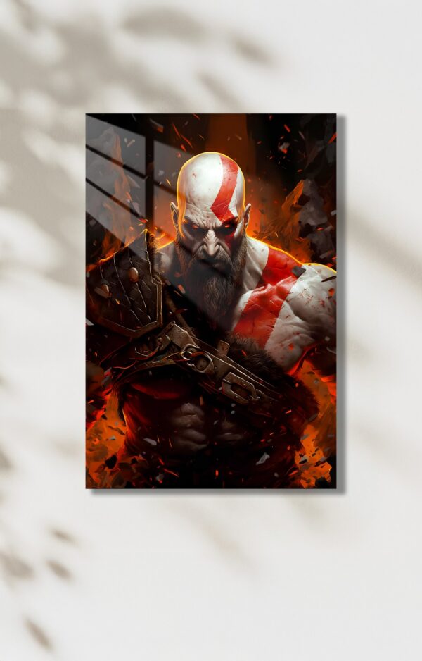GoW Kratos Temalı HD Metal Tablo Poster
