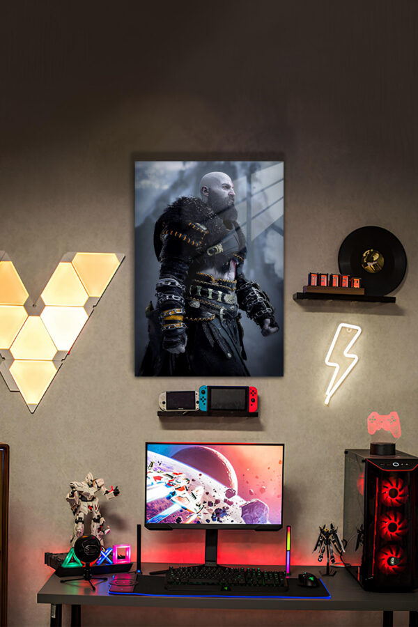 GoW Kratos Temalı HD Metal Tablo Poster
