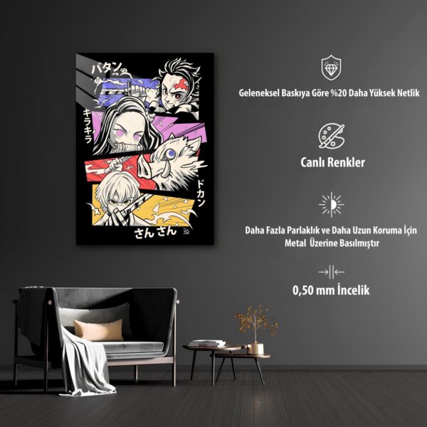 İblis Keser - Demon Slayer HD Metal Tablo Poster