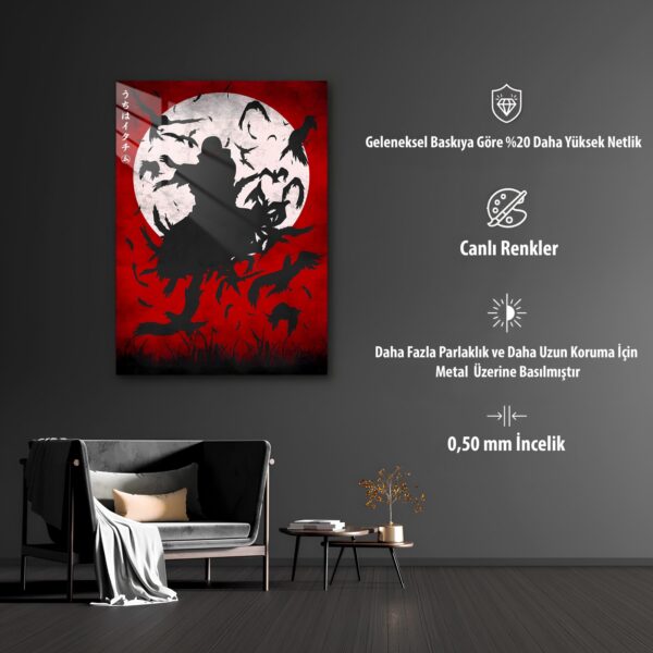 İtachi Temalı HD Metal Poster Tablo