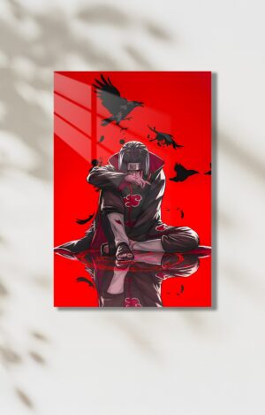Itachi Uchiha Karga Temalı Anime HD Metal Poster