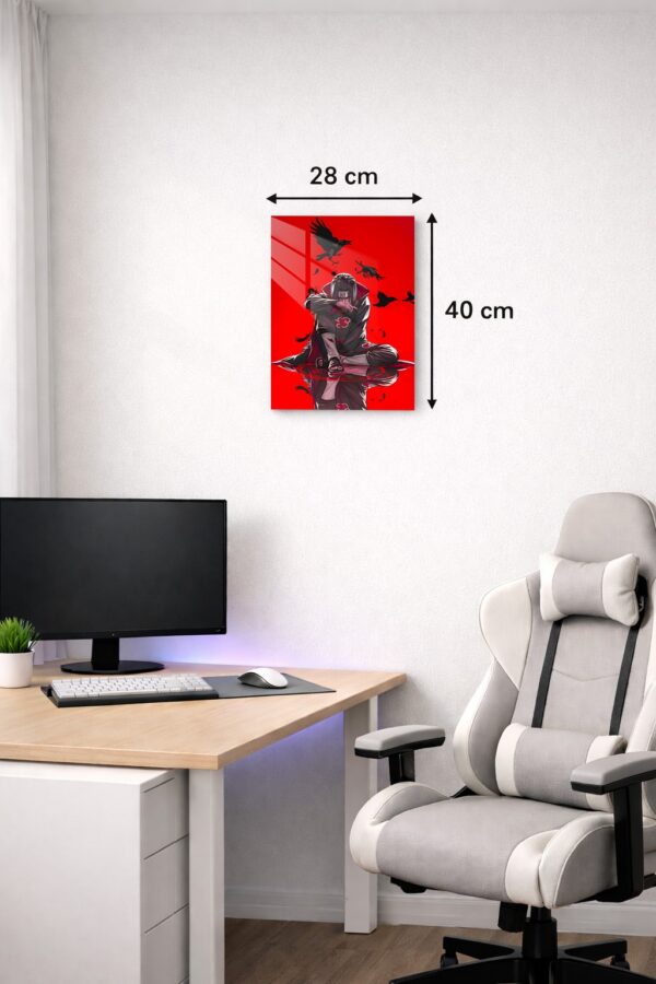 Itachi Uchiha Karga Temalı Anime HD Metal Poster