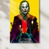 Joker Temalı Renkli HD Metal Tablo Poster