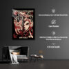 Kimmetsu No Yaiba Rengoku Temalı HD Metal Tablo Poster