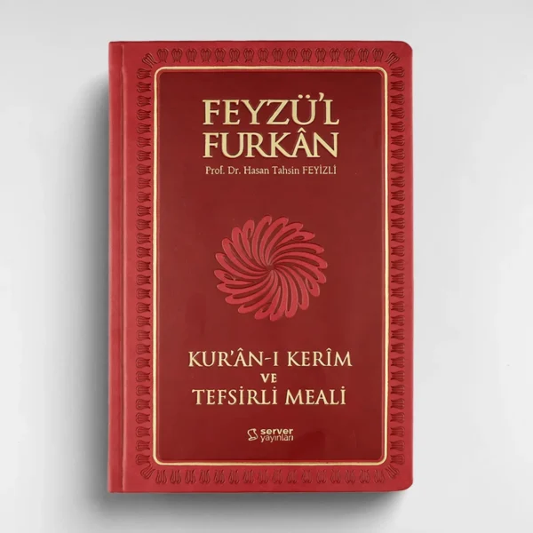 buyuk-ciltli-bordo-on Feyzü'l Furkân Kur'ân-ı Kerîm ve Tefsirli Meali - Büyük Boy - Ciltli - BORDO