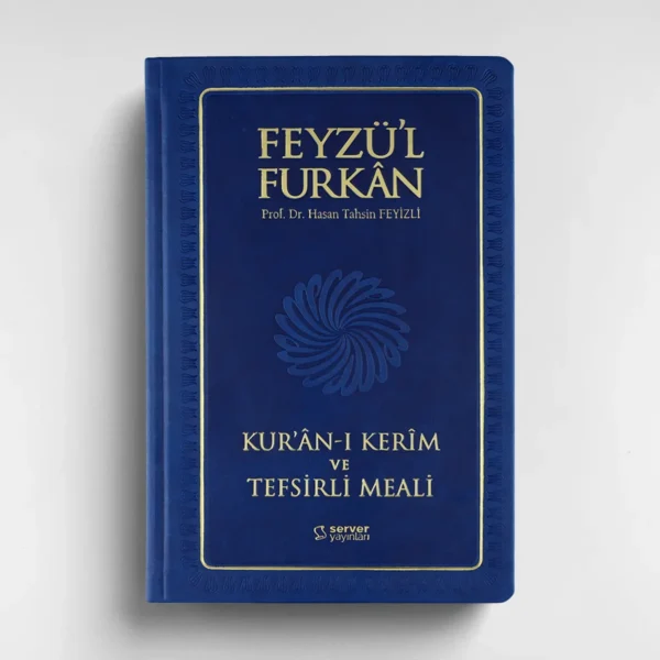 buyuk-ciltli-lacivert-on Feyzü'l Furkân Kur'ân-ı Kerîm ve Tefsirli Meali - Büyük Boy - Ciltli - LACİVERT
