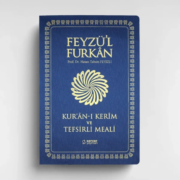 buyuk-ince-lacivert-on Feyzü'l Furkân Kur'ânı Kerîm ve Tefsirli Meali (Büyük Boy İnce Cilt) Lacivert