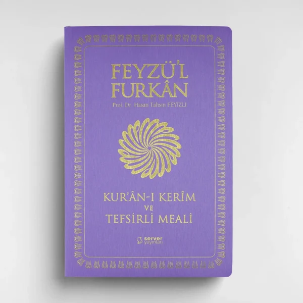 buyuk-ince-lila-on Feyzü'l Furkân Kur'ân-ı Kerîm ve Tefsirli Meali - Büyük Boy - İnce Cilt - LİLA