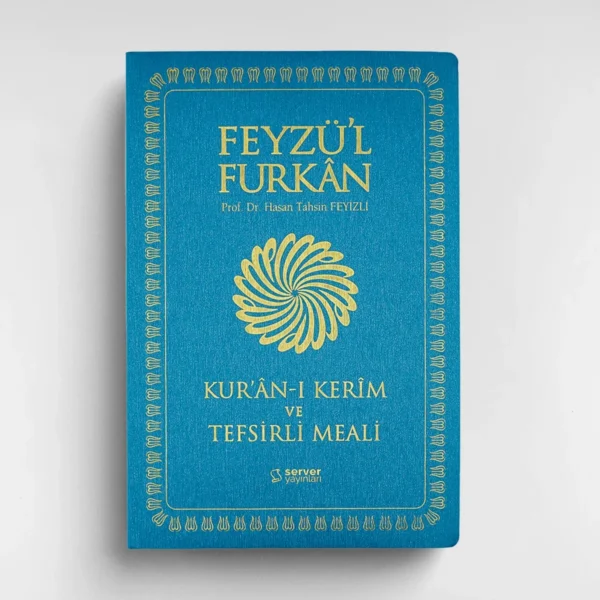 buyuk-ince-turkuaz-on Feyzü'l Furkan Kur'ân-ı Kerîm ve Tefsirli Meali (Büyük Boy - Mushaf ve Meal - Lila