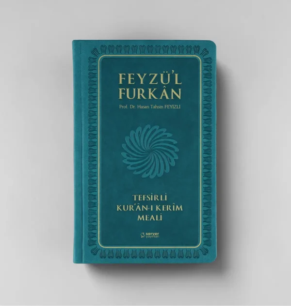 orta-ciltli-turkuaz-on (1) Feyzü'l Furkan Tefsirli Kur'an-ı Kerim Meali (Orta Boy - Sadece Meal - Ciltli)