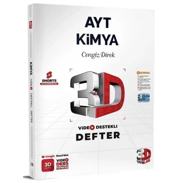 3D Yayınları AYT Kimya Video Destekli Defter