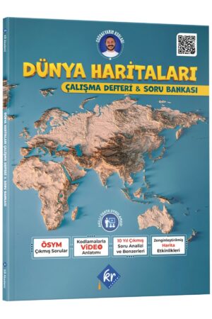 KR Akademi Coğrafyanın Kodları Dünya Haritaları Çalışma Defteri ve Soru Bankası