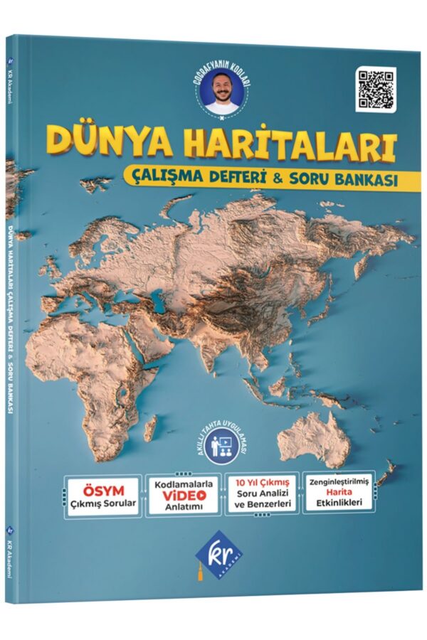 KR Akademi Coğrafyanın Kodları Dünya Haritaları Çalışma Defteri ve Soru Bankası