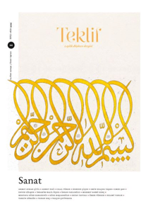 Teklif 2 Aylık Düşünce Dergisi Sayı: 22 Eylül 2025